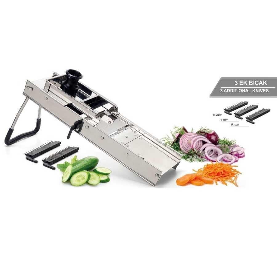 EPINOX MD-01 Mandolin Cips Dilimleyici – Profesyonel Paslanmaz Sebze ve Cips Dilimleme Makinesi