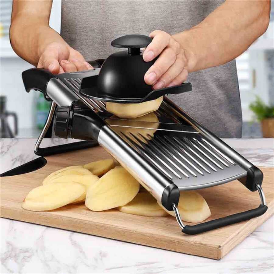 EPINOX MD-05 Mandolin Cips Dilimleyici – Profesyonel Paslanmaz Sebze ve Cips Dilimleme Makinesi