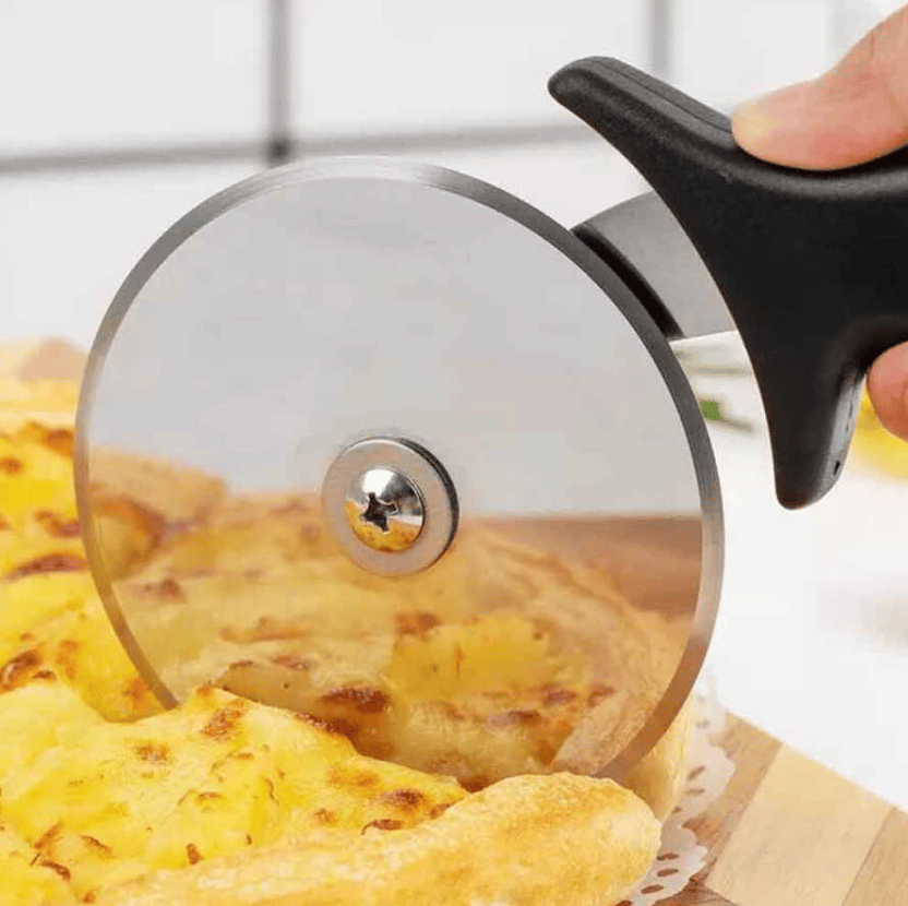 EPINOX PİZ-10 Pizza Kesici 10 cm – Profesyonel Büyük Boy Paslanmaz Döner Bıçaklı Rulet