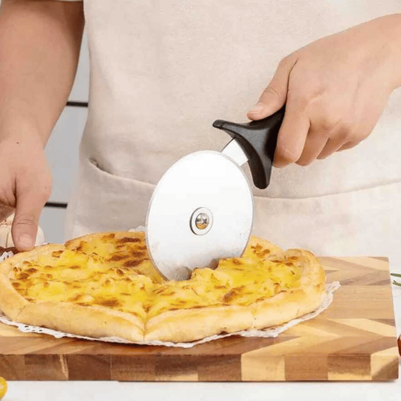 EPINOX PİZ-10 Pizza Kesici 10 cm – Profesyonel Büyük Boy Paslanmaz Döner Bıçaklı Rulet