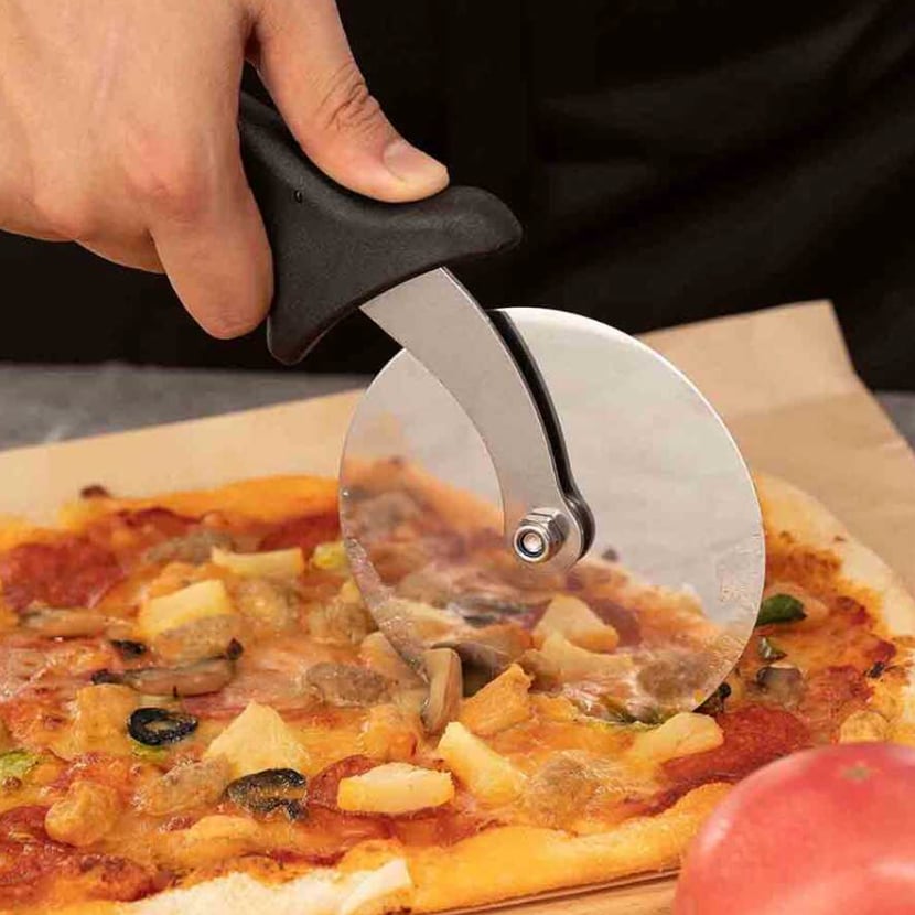 EPINOX PİZ-10 Pizza Kesici 10 cm – Profesyonel Büyük Boy Paslanmaz Döner Bıçaklı Rulet