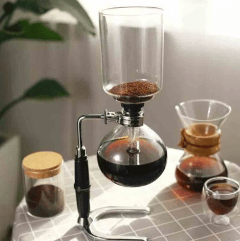 EPINOX Sifon Kahve Demleme Ekipmanı (3 Bardak) SFN-3 - Profesyonel Isıya Dayanıklı Borosilikat Cam Syphon Kahve Makinesi