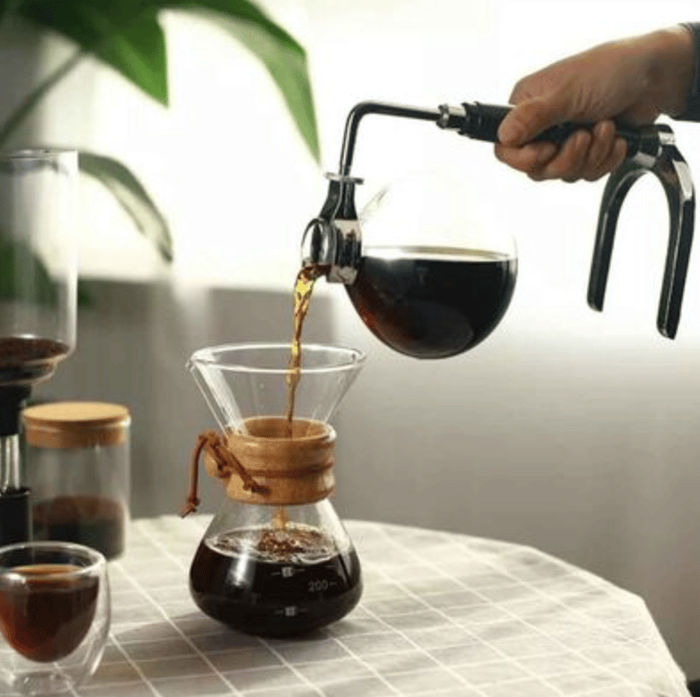 EPINOX Sifon Kahve Demleme Ekipmanı (3 Bardak) SFN-3 - Profesyonel Isıya Dayanıklı Borosilikat Cam Syphon Kahve Makinesi