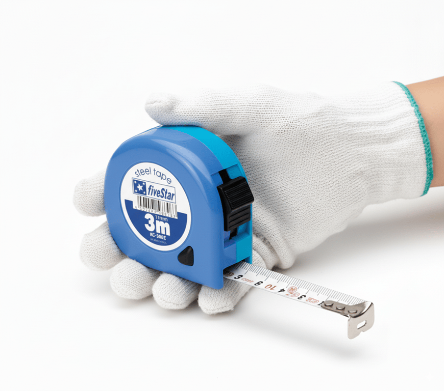 FIVESTAR Çelik Şerit Metre 5 Mt x 19 mm - Ergonomik Darbe Emici Kauçuk Kaplı Profesyonel Metre