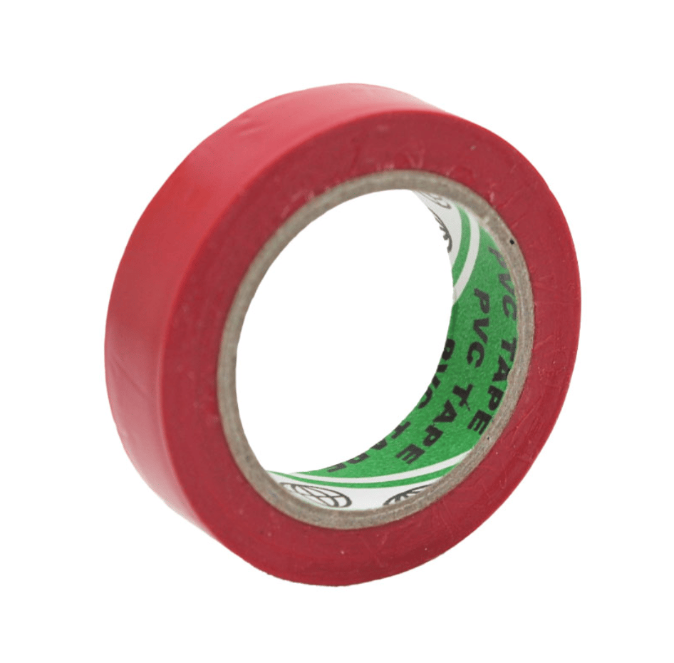 GLOBE 0.13mm x 19mm x 10 Yards İzole Bant Kırmızı - Profesyonel Elektrik İzolasyon Bandı, Yanmaz Ve Esnek PVC Elektrik Bandı