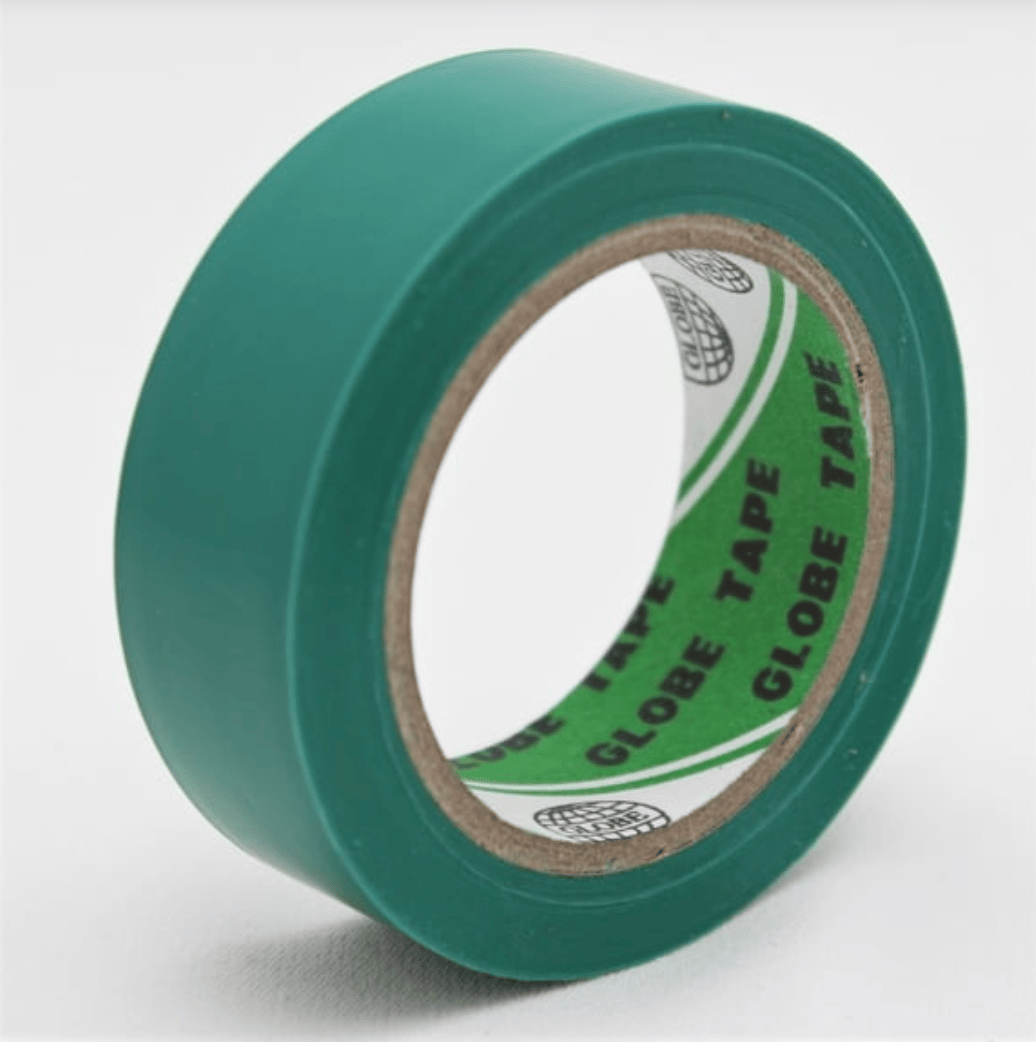 GLOBE 0.13mm x 19mm x 10 Yards İzole Bant Yeşil - Profesyonel Elektrik İzolasyon Bandı, Yanmaz Ve Esnek PVC Elektrik Bandı