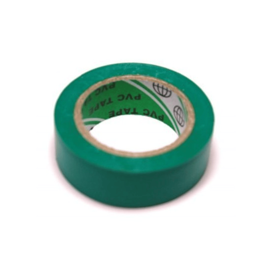 GLOBE 0.13mm x 19mm x 10 Yards İzole Bant Yeşil - Profesyonel Elektrik İzolasyon Bandı, Yanmaz Ve Esnek PVC Elektrik Bandı