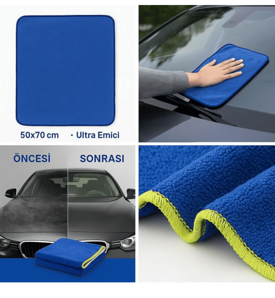 GOODYEAR Yazlık Bakım Seti - Cilalı Oto Şampuanı, Lastik Parlatıcı, Cam Suyu, Torpido Sütü, Sünger ve Mikrofiber Bezli Profesyonel Set