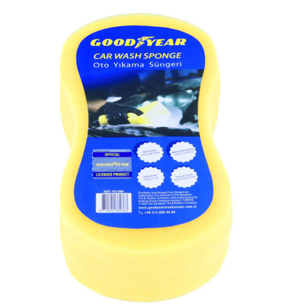 GOODYEAR Yazlık Bakım Seti - Cilalı Oto Şampuanı, Lastik Parlatıcı, Cam Suyu, Torpido Sütü, Sünger ve Mikrofiber Bezli Profesyonel Set