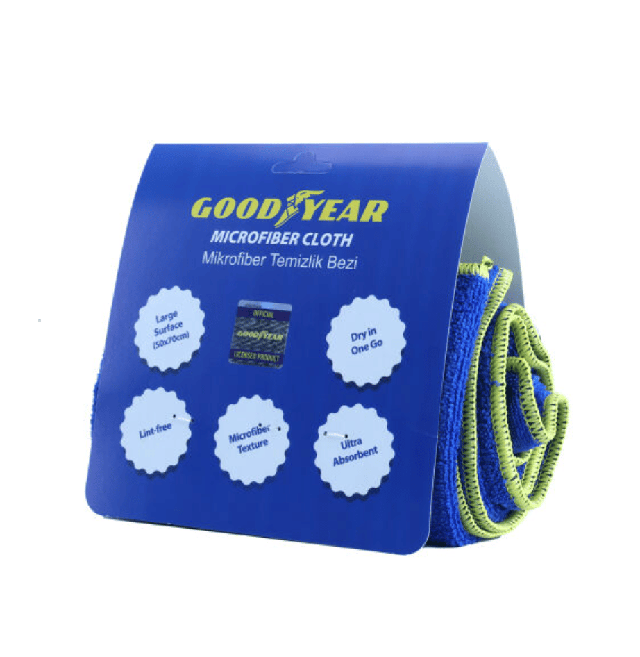GOODYEAR Yazlık Bakım Seti - Cilalı Oto Şampuanı, Lastik Parlatıcı, Cam Suyu, Torpido Sütü, Sünger ve Mikrofiber Bezli Profesyonel Set