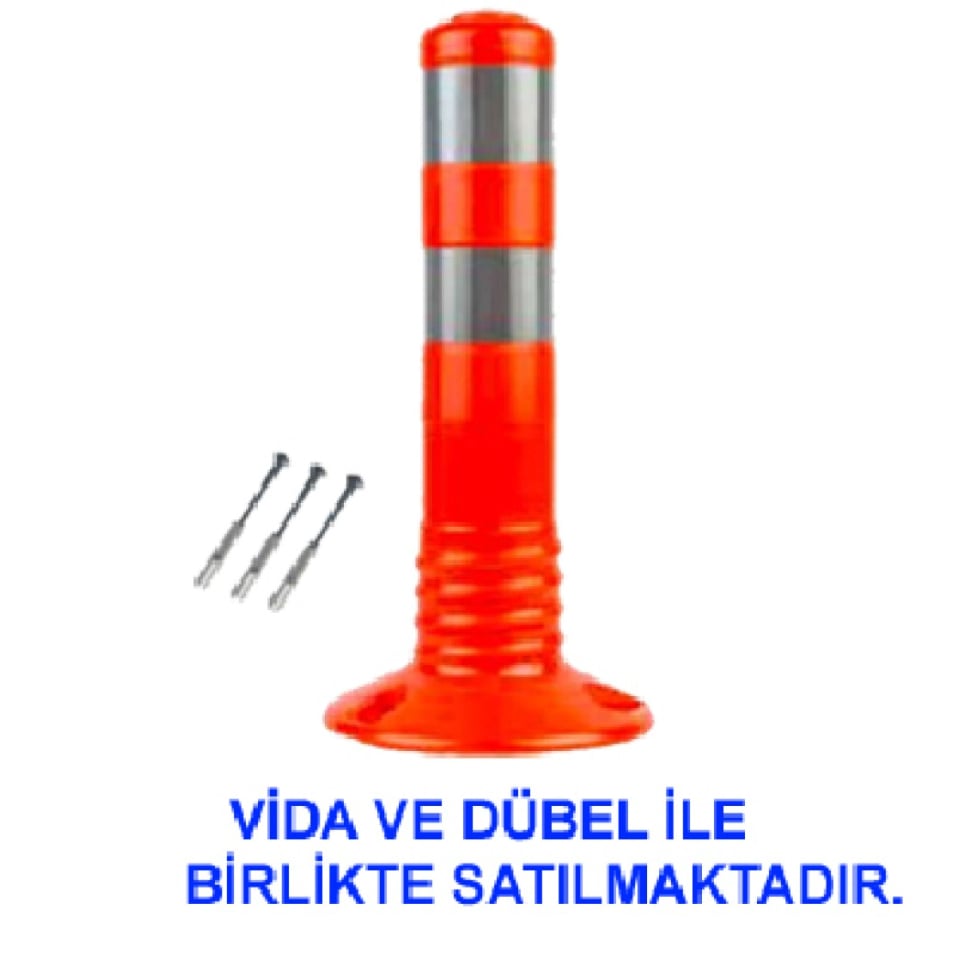 I-ZET Delinatör (45 cm) - Profesyonel Kırılmaz Esnek Şerit Ayırıcı Trafik Dubası