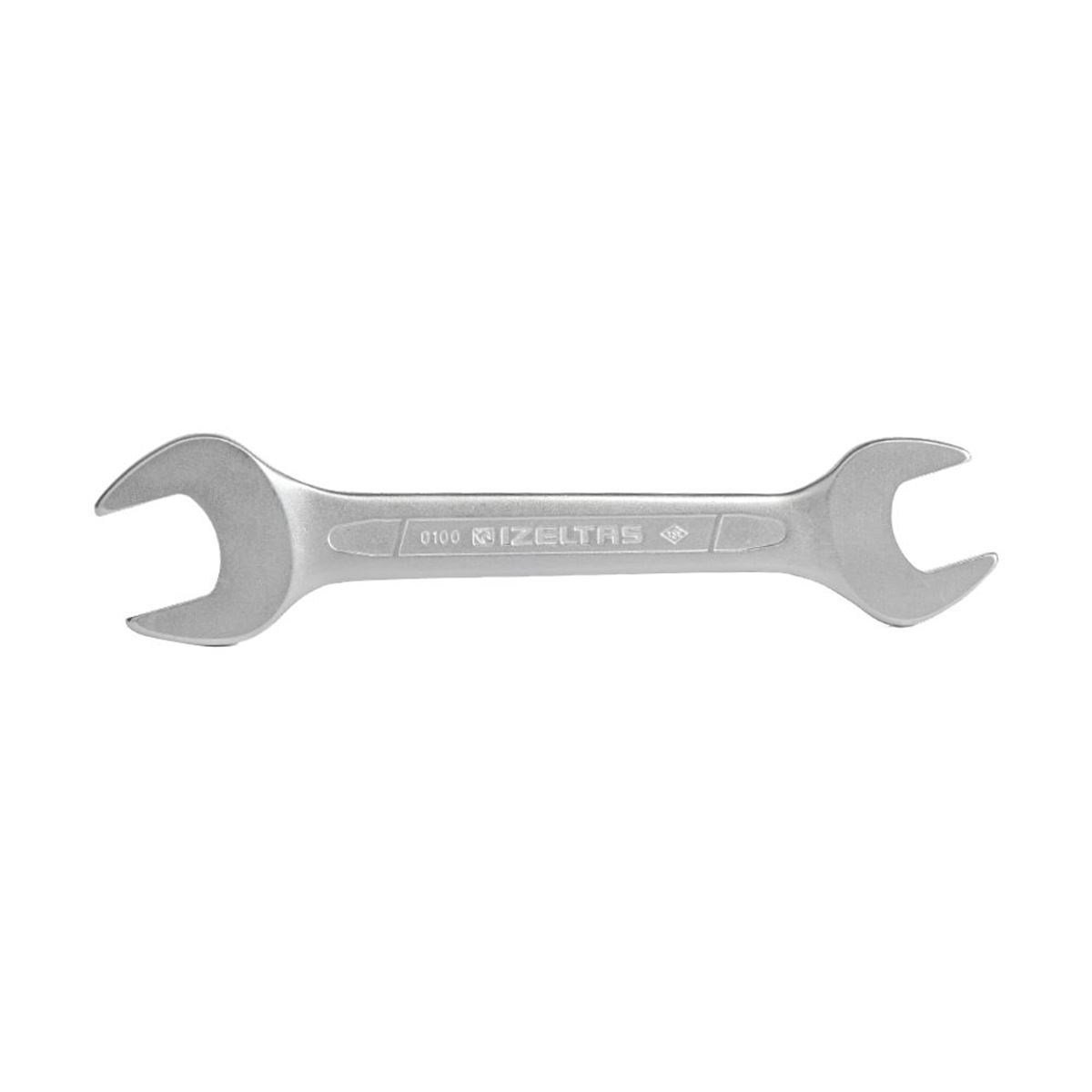 İZELTAŞ 0100011011 İki Ağız Anahtar Kısa Boy 10x11 mm - Krom Vanadyum Çelik Dövme Sanayi Tipi Somun Sıkma Sökme Mekanik El Aleti