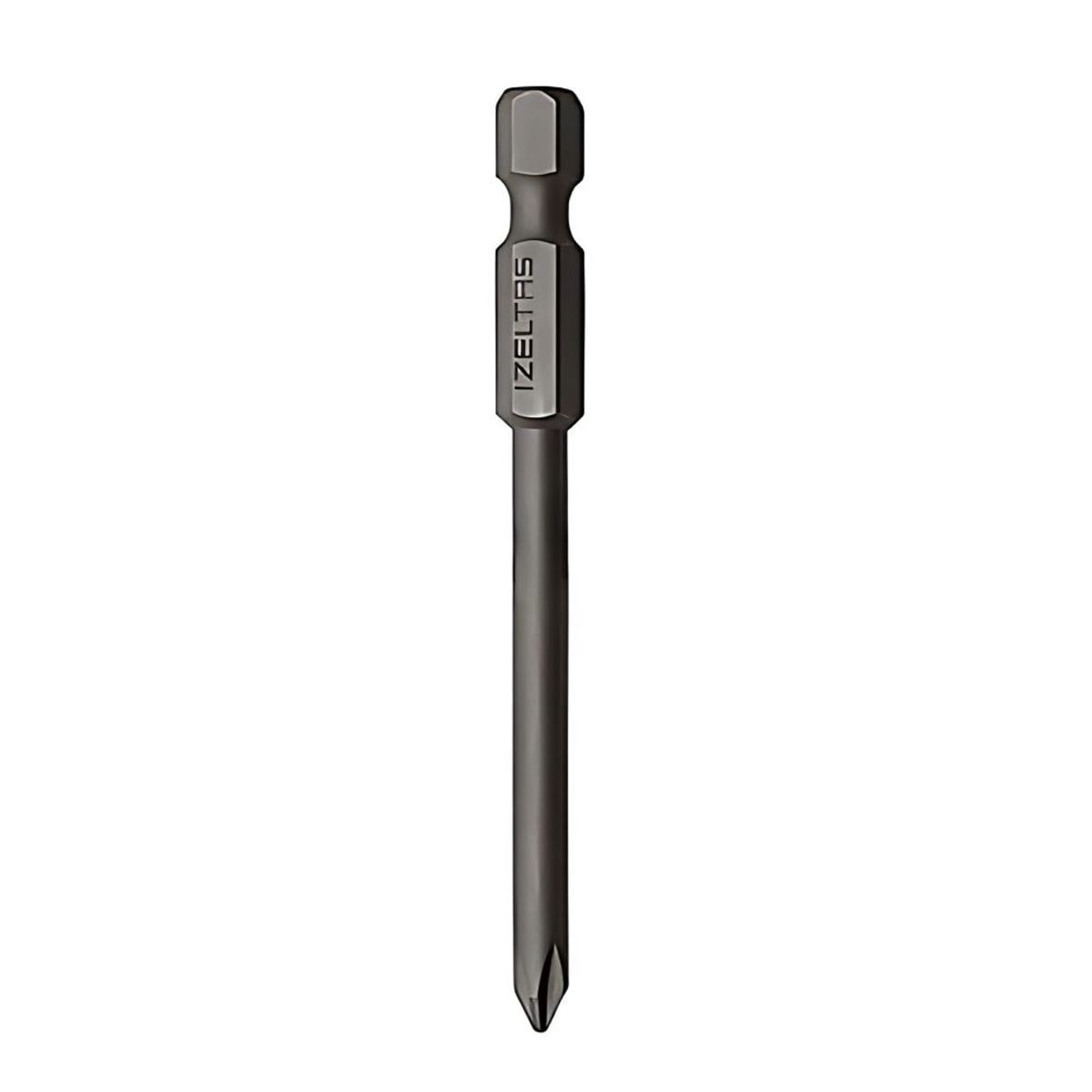 İZELTAŞ 4870210702 PH2x75 mm Yıldız Bits Uç – Profesyonel Uzun Vidalama Ucu