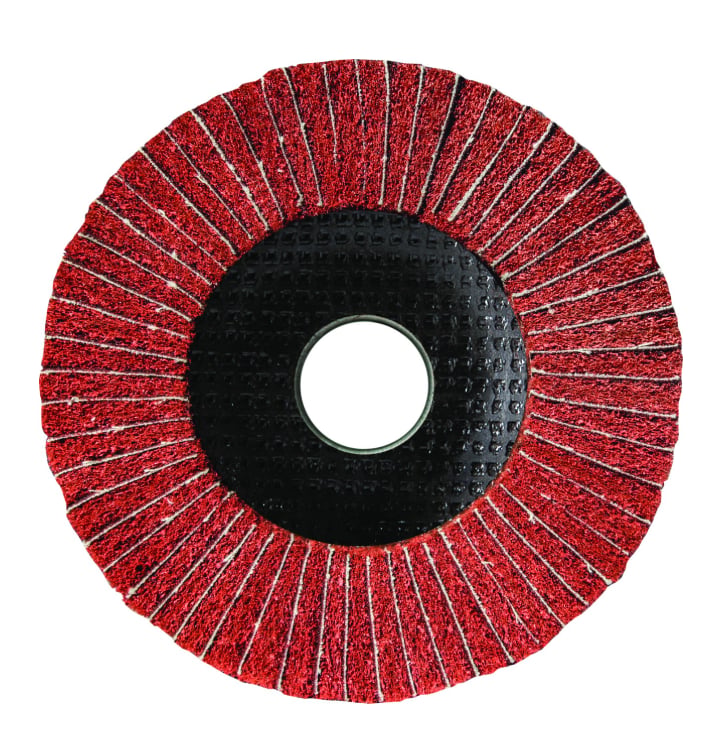KARBOSAN 115 x 22 mm AXFR12 Elyaf Disk (Flap Tipi) Kombi - Profesyonel Metal ve Paslanmaz Çelik Yüzeyler İçin Çapak Alma ve Parlatma Bir Arada Yüzey Hazırlama Diski