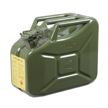 KNC 10 Litre Metal Askeri Tip Komando Yakıt ve Benzin Bidonu (Yeşil)