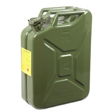 KNC 20 Litre Metal Askeri Tip Komando Yakıt ve Benzin Bidonu (Yeşil)