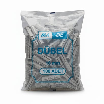 MADE Ağır Yük Dübeli 16 mm 100'lü Paket - Profesyonel Çelik Gömme Ankraj Dübeli, Yüksek Tonaj Mukavemetli Şantiye Makine ve Ağır Metal Sabitleme Dübeli