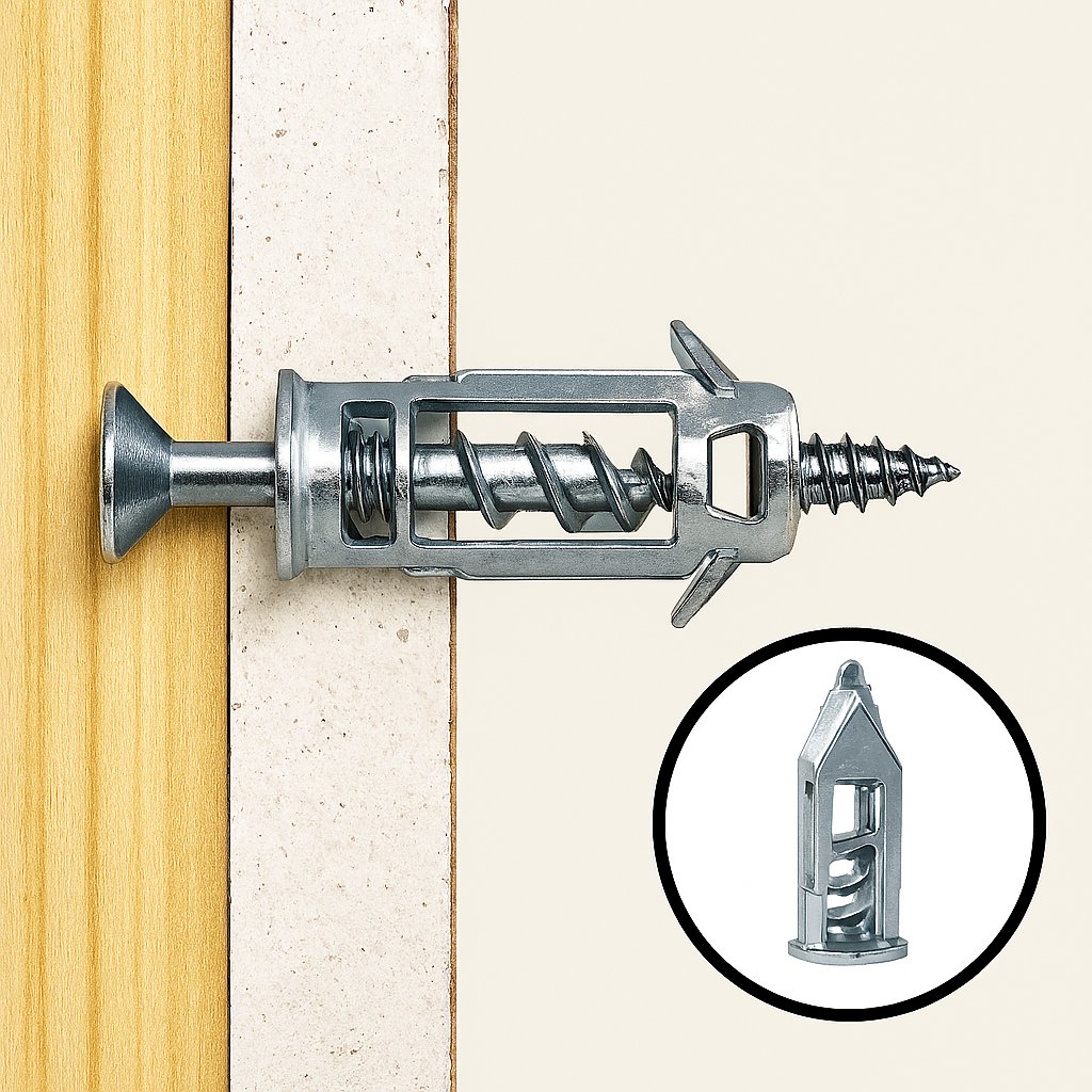 MADE Çelik Turbolet Dübeli 28 mm 100'lü Paket - Profesyonel Metal Alçıpan ve Gazbeton Dübeli, Yüksek Çekme Mukavemetli Şantiye Tipi Yangına Dayanıklı Çelik Dübel