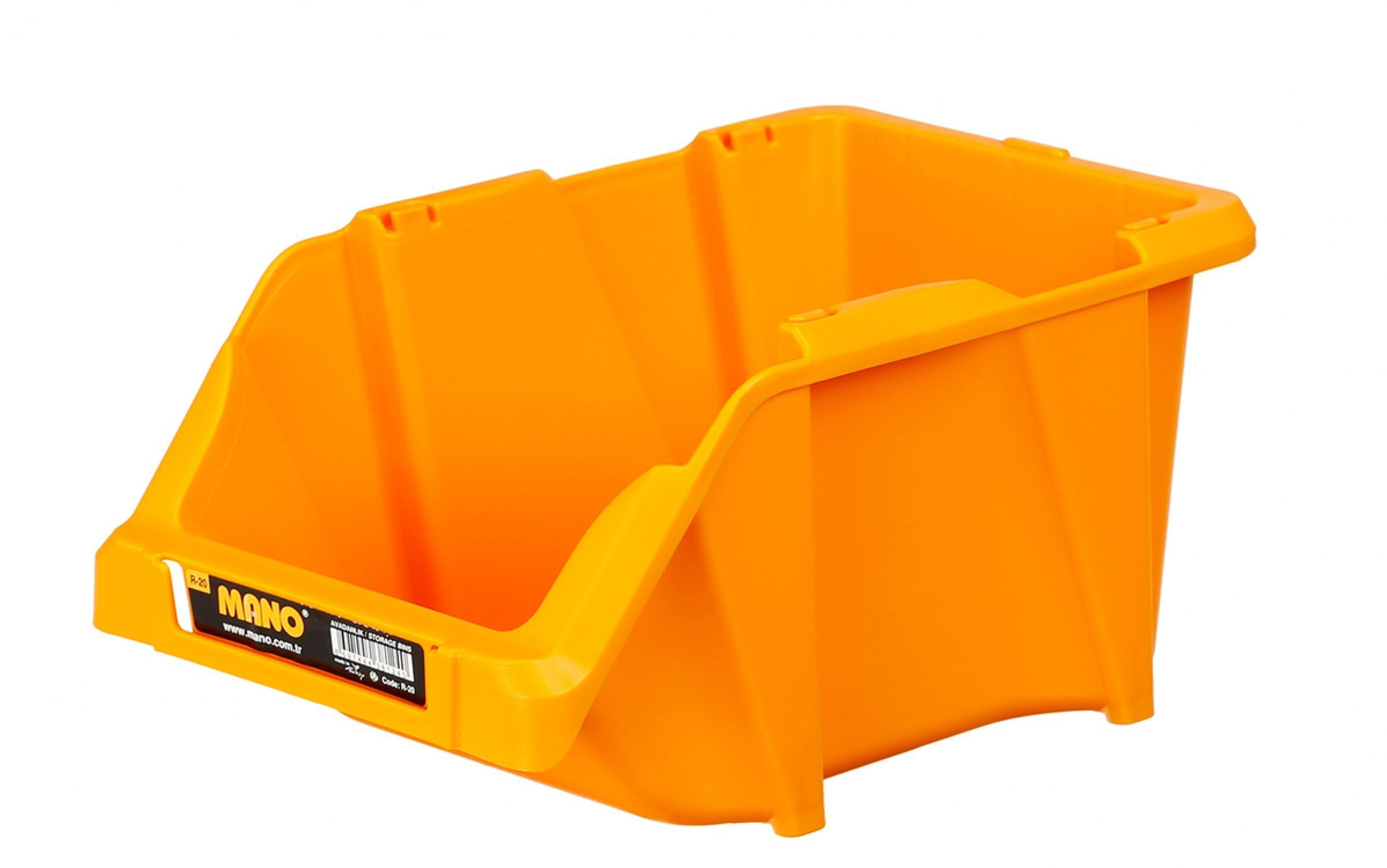 MANO R20 Sarı Avadanlık Kutu No:20 (152x245x122 MM) - Profesyonel Büyük Boy İstiflenebilir Plastik Hırdavat Parça Kutusu