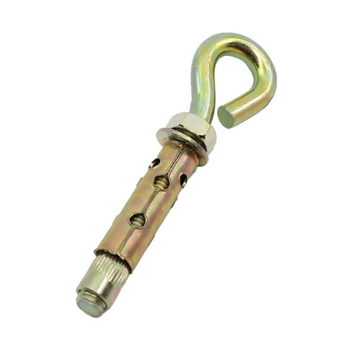 MASTER 501040 Kapalı Kancalı Çelik Dübel 6 mm - Profesyonel Çelik Gömlekli Halkalı O Kanca Tavan Dübeli, Yüksek Çekme Mukavemetli Şantiye Tipi Kapalı Kancalı Beton Dübeli