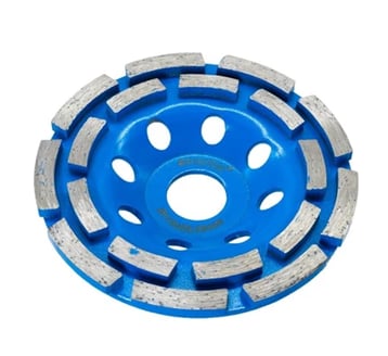 MASTER 504900 Çift Sıra Elmas Yüzey Temizleme 115 mm - Profesyonel Avuç Taşlama Uyumlu Çift Sıra Segmentli Beton Mermer Granit Kazıma Çanağı
