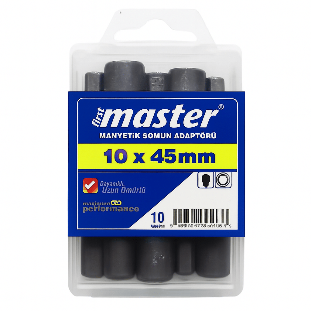 MASTER 530423 Manyetik Somun Adaptörü 10x45 mm – Profesyonel Matkap ve Vidalama Ucu
