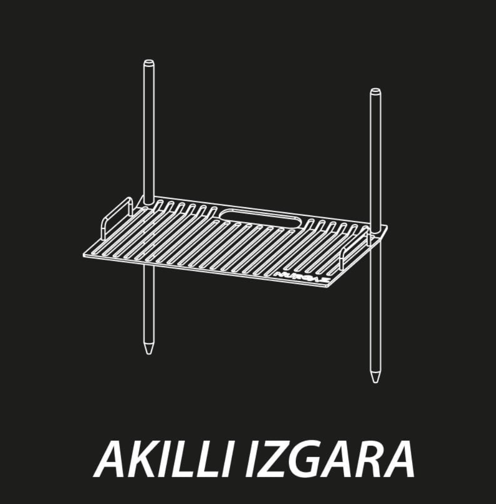 NURGAZ Akıllı Izgara - Katlanabilir Portatif Kamp Izgarası ve Paslanmaz Çelik Barbekü