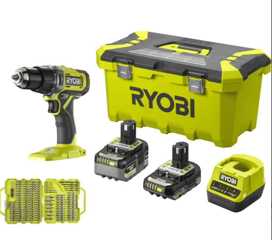 RYOBI RPD18-252TA127 18V ONE+ 2x2.5Ah Çift Akülü Darbeli Matkap Vidalama (127 Parça Aksesuarlı)