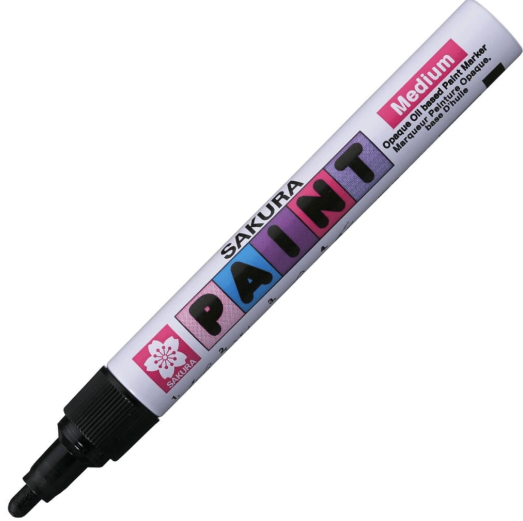 SAKURA Paint Marker Medium - Profesyonel Kalıcı Endüstriyel Metal, Cam ve Plastik Boya Kalemi