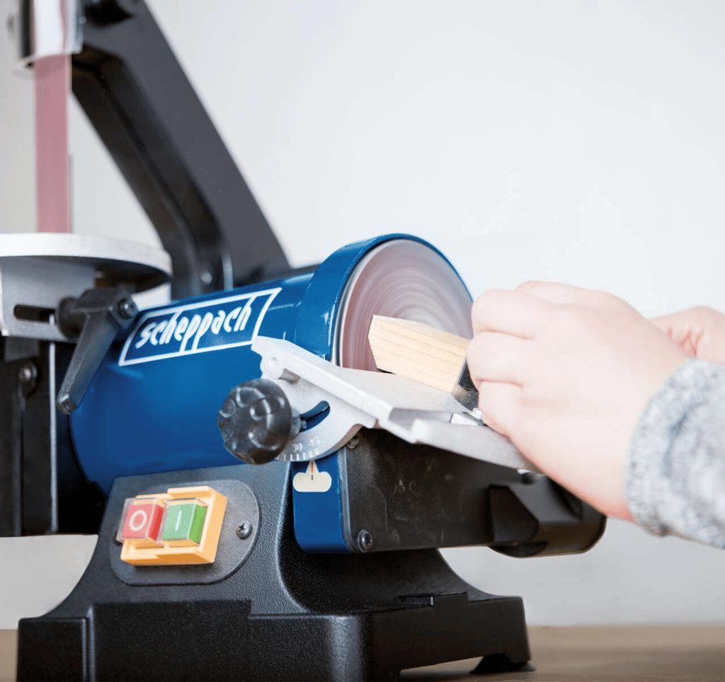 SCHEPPACH BTS700 Tezgah Üstü Bant ve Disk Zımpara Makinası 250 Watt - Profesyonel İki Fonksiyonlu Kombi Şerit Kesim Tesviye ve Yüzey Zımparası