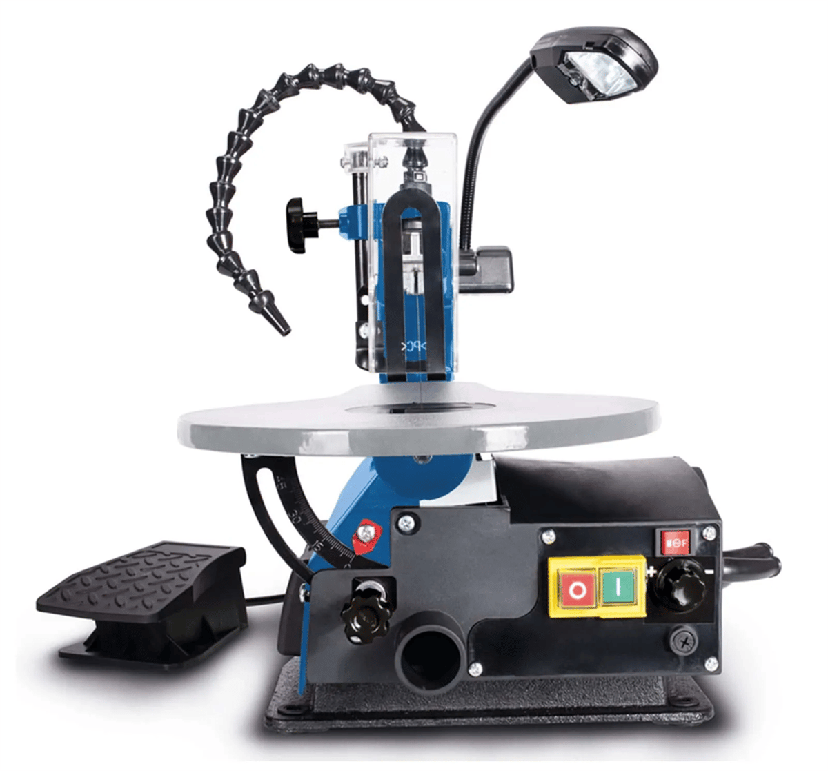 SCHEPPACH DECO-XLS Tezgah Dekupaj Testere Makinası Pedal Kontrollü 120 Watt - Profesyonel Devir Ayarlı Hobi ve Modelaj Kıl Testere Makinesi