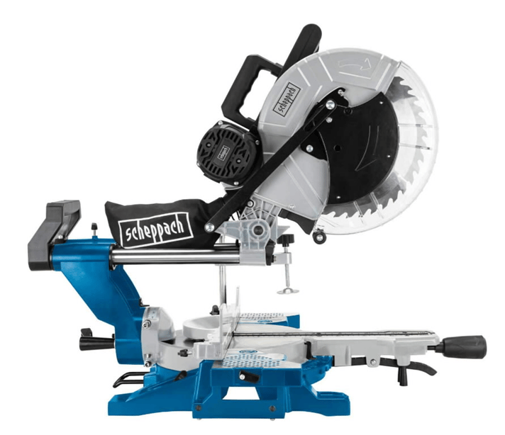 SCHEPPACH HM140L Lazerli Kızaklı Gönye Kesme Makinası 305 mm 2000 Watt - Profesyonel Çift Taraflı Eğilimli Çapraz Açılı Ahşap Ebatlama Hızarı
