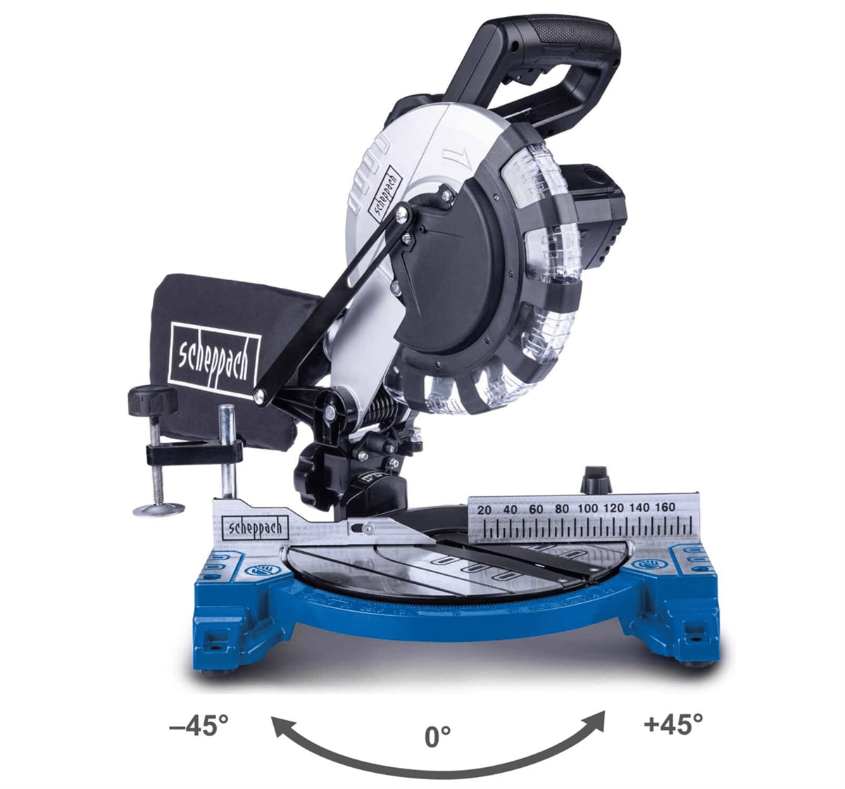 SCHEPPACH HM210L Lazerli Gönye Kesme Makinesi 210 mm 1500 Watt - Profesyonel Taşınabilir Lazer Hizalamalı Açılı Ahşap Ebatlama Testeresi