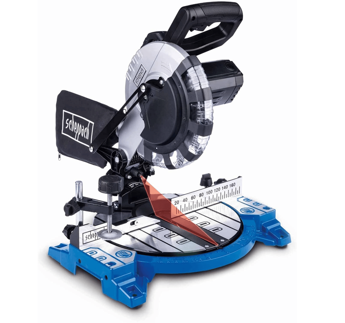 SCHEPPACH HM210L Lazerli Gönye Kesme Makinesi 210 mm 1500 Watt - Profesyonel Taşınabilir Lazer Hizalamalı Açılı Ahşap Ebatlama Testeresi