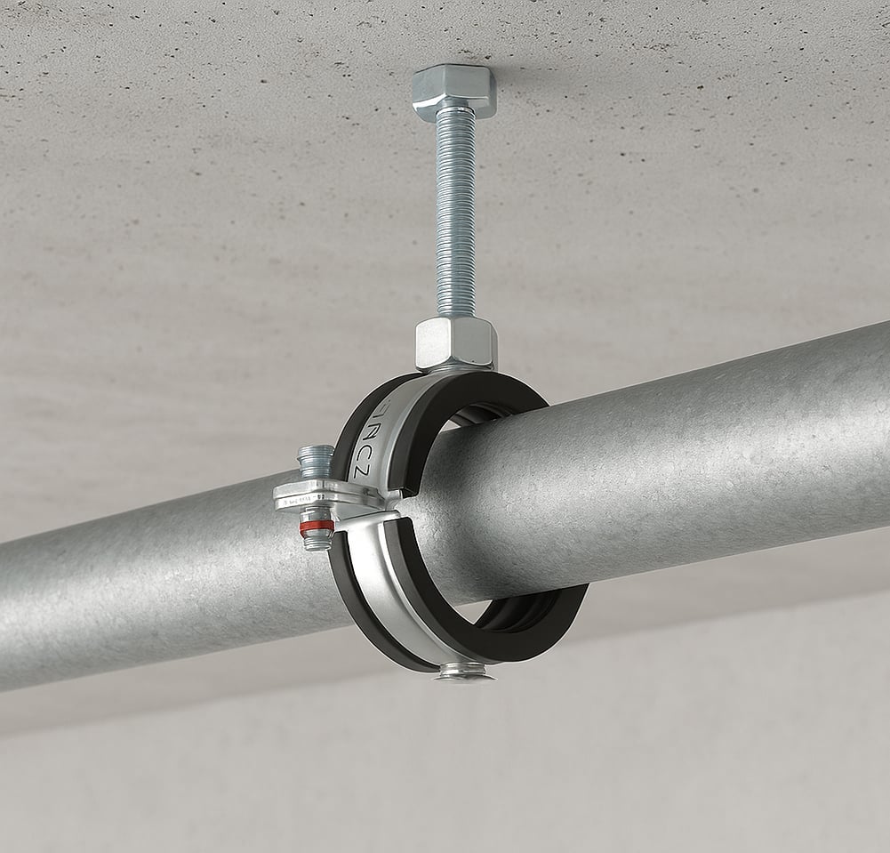 SELÇUK Doğalgaz Kelepçesi Somunlu 1 1/2'' 50 mm - Profesyonel Çelik Ağır Hizmet Somunlu Tesisat Kelepçesi, Yüksek Mukavemetli Şantiye Tipi Gaz Borusu Sabitleme Kelepçesi