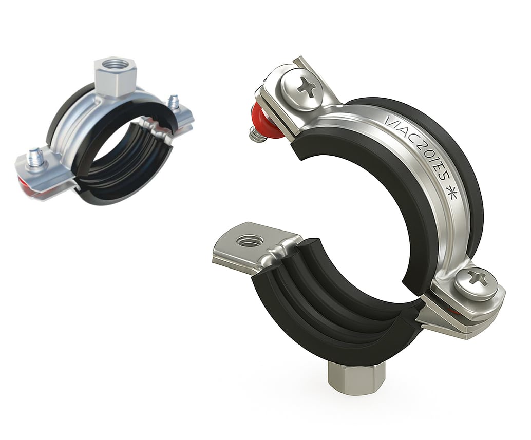 SELÇUK Doğalgaz Kelepçesi Somunlu 1 1/2'' 50 mm - Profesyonel Çelik Ağır Hizmet Somunlu Tesisat Kelepçesi, Yüksek Mukavemetli Şantiye Tipi Gaz Borusu Sabitleme Kelepçesi