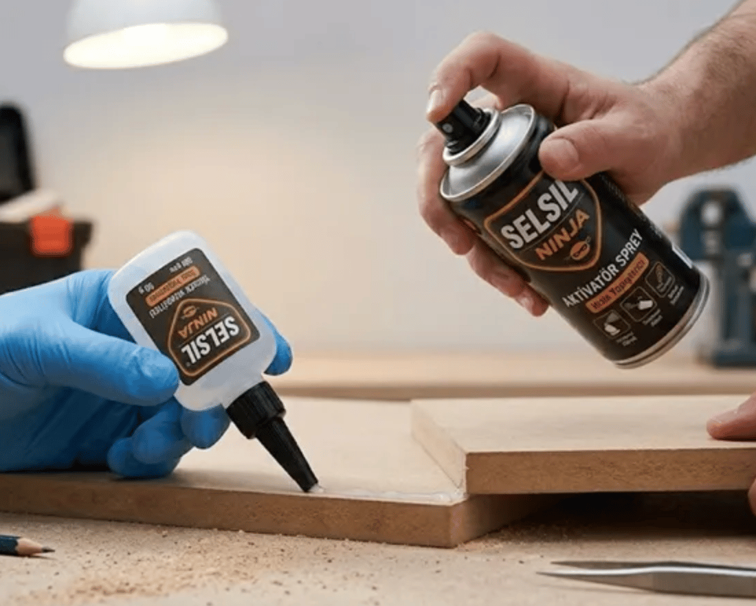 SELSIL NINJA MDF 200 ml + 50 g Aktivatörlü Süper Hızlı Yapıştırıcı