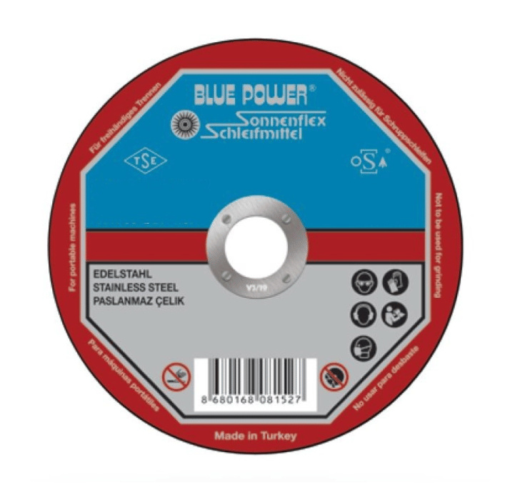 SONNENFLEX INOX 125 x 1,0 x 22 mm Süper İnce Kesici Disk (AS 60 Q BF ROF) - Paslanmaz Çelik ve Metal İçin Hızlı, Isınma Yapmayan Profesyonel Kesme Taşı