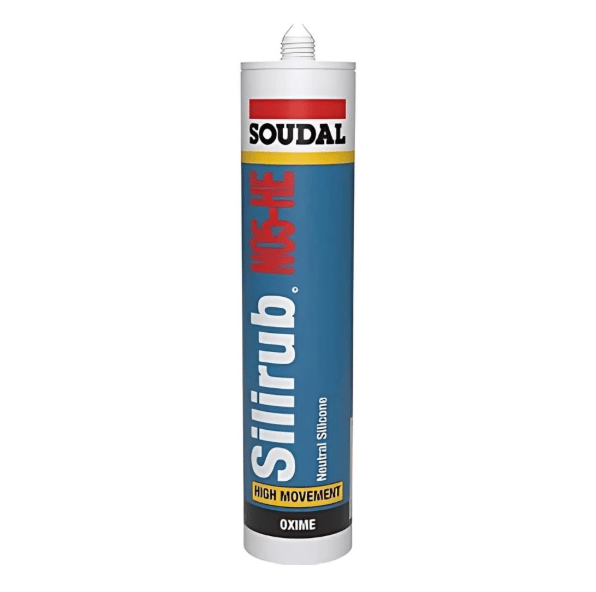 SOUDAL Silirub NO5-HE Beyaz silikon 300 ml - Profesyonel Nötr Kürleşen Cephe ve İnşaat Kimyasalı