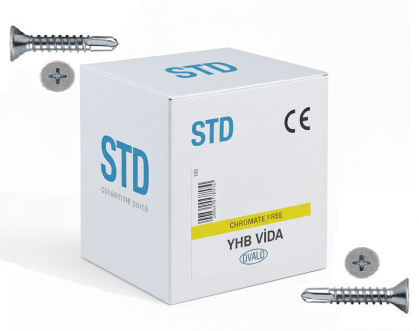 STANDART YHB (YILDIZ HAVŞA BAŞLI) Matkap Uçlu Vida Çeşitleri - Profesyonel Kendinden Delen Yıldız Havşa Başlı Akıllı Metal Vidası, Sıyırmaz Alçıpan ve Profil Tipi Akıcı Şantiye Vidası Modelleri