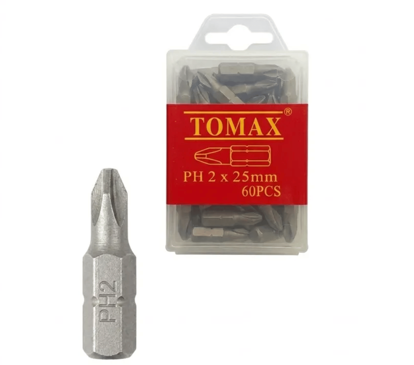 TOMAX PZ2x25 mm Yıldız Bits Uç – Profesyonel Vidalama Ucu
