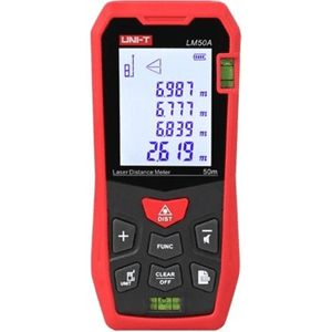 UNI-T LM50A Dijital Lazer Metre Ölçüm Cihazı 50 Metre - Profesyonel Mesafe, Alan, Hacim ve Pisagor Ölçer