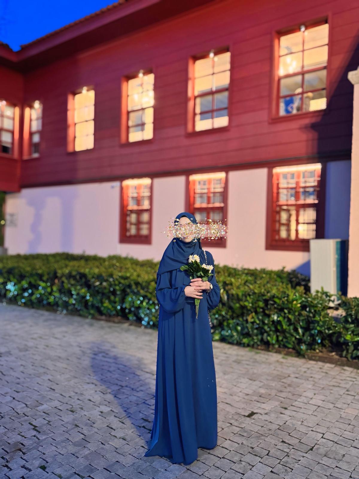 Hira Model İndigo Mavisi – Ümran Özbek Collection--Elbise