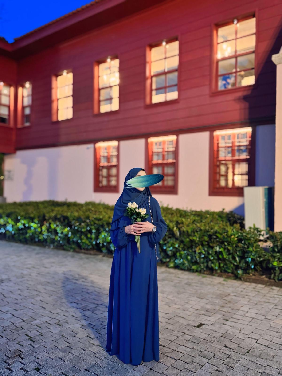 Hira Model İndigo Mavisi – Ümran Özbek Collection--Elbise
