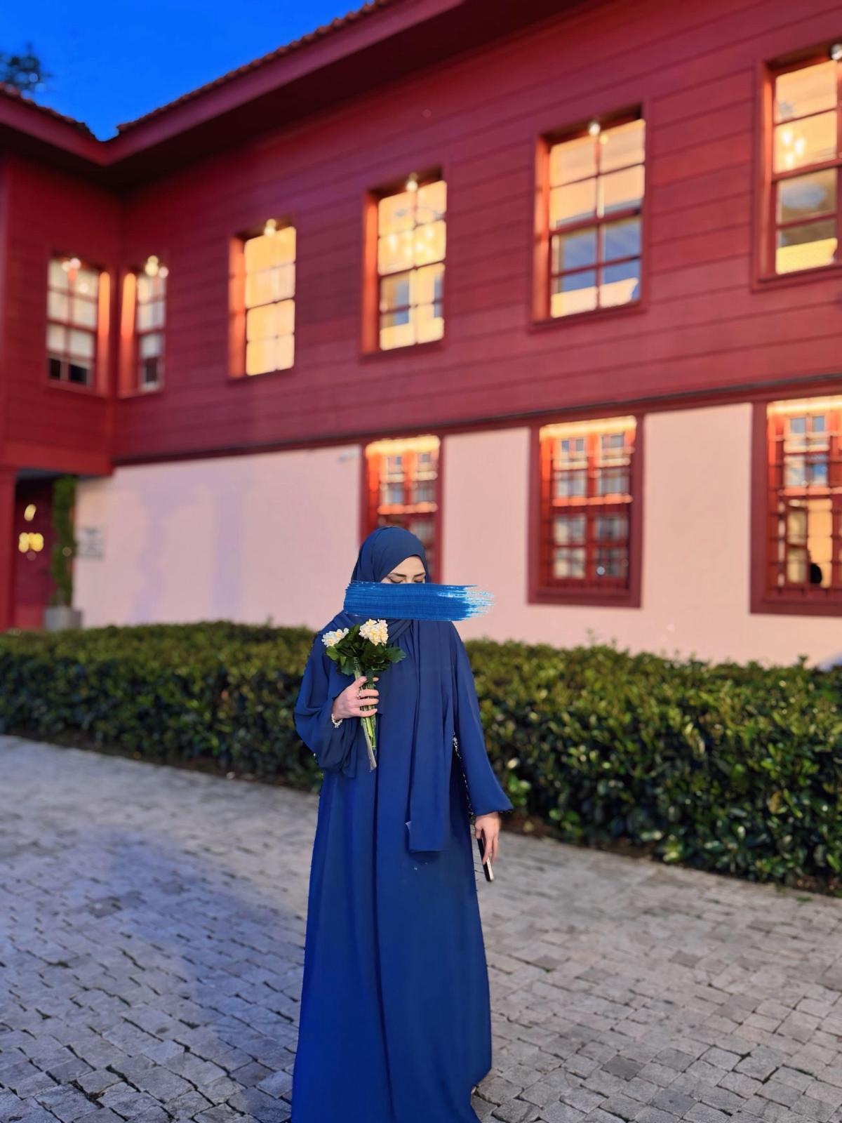 Hira Model İndigo Mavisi – Ümran Özbek Collection--Elbise