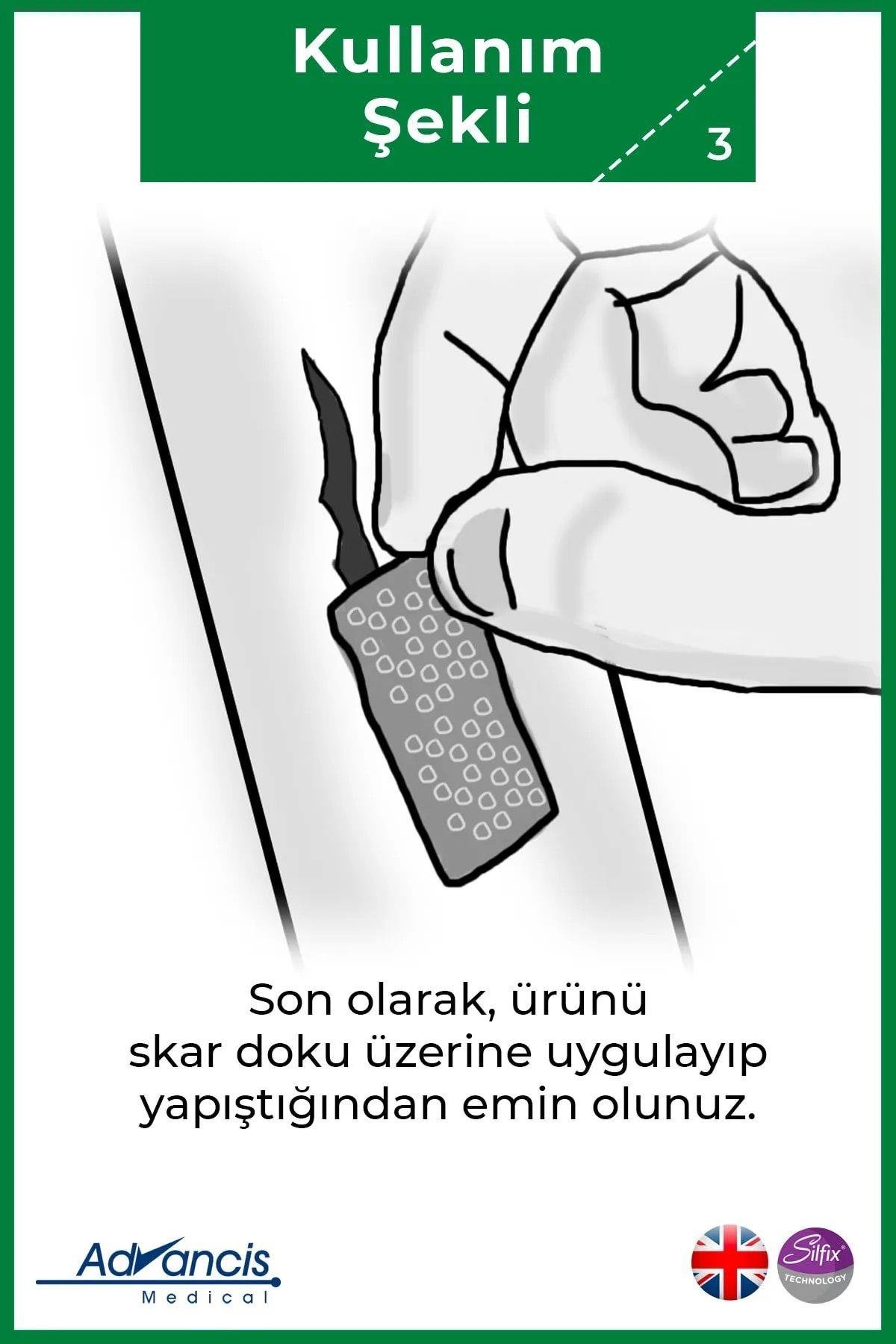 Advancis Medical UK Siltape Soft Silikon Bant Yara Izi - Dikiş Izi - Sezaryen - Yanık - Estetik 2cm X 3mt