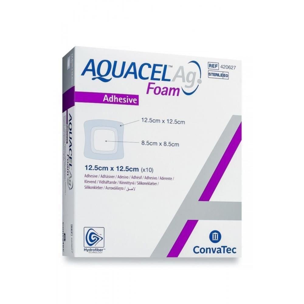 Aquacel Ag Foam Yapışkanlı Hydrofiber Örtü 12.5*12.5 cm