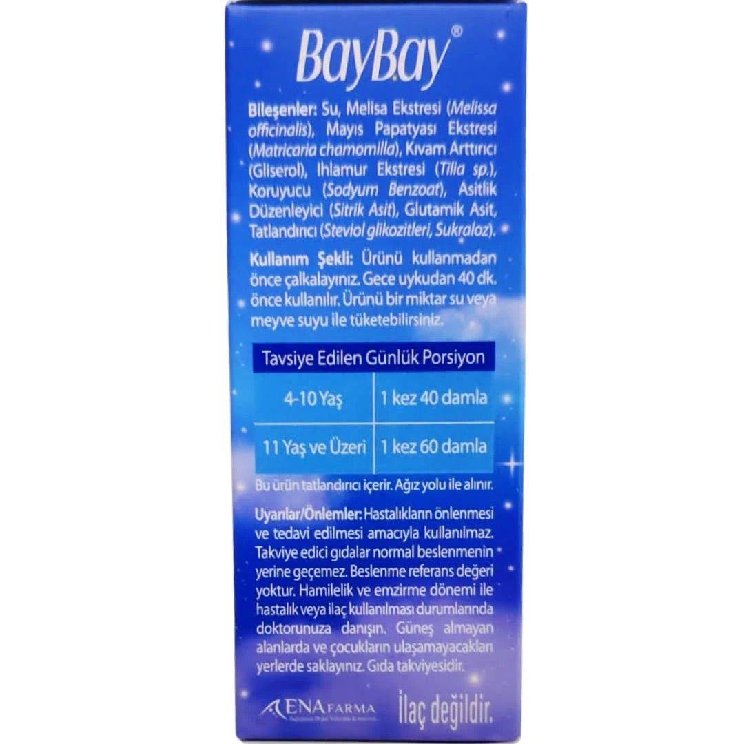 Baybay Night Melisa İçeren Bitkisel Damla 50 ml