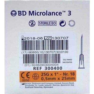 Bd 300600 Microlance İğne 25GX16MM Turuncu 1kutu