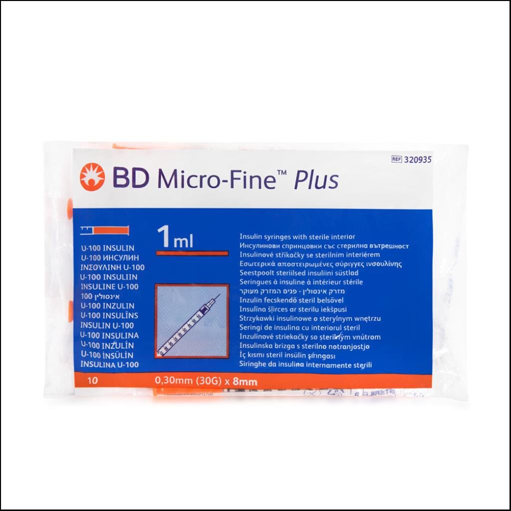Bd Micro-fine Plus 1 Ml  Enjektörü - Bd Micro-fine Plus 1 Ml (30g x 8mm) 10 Adet